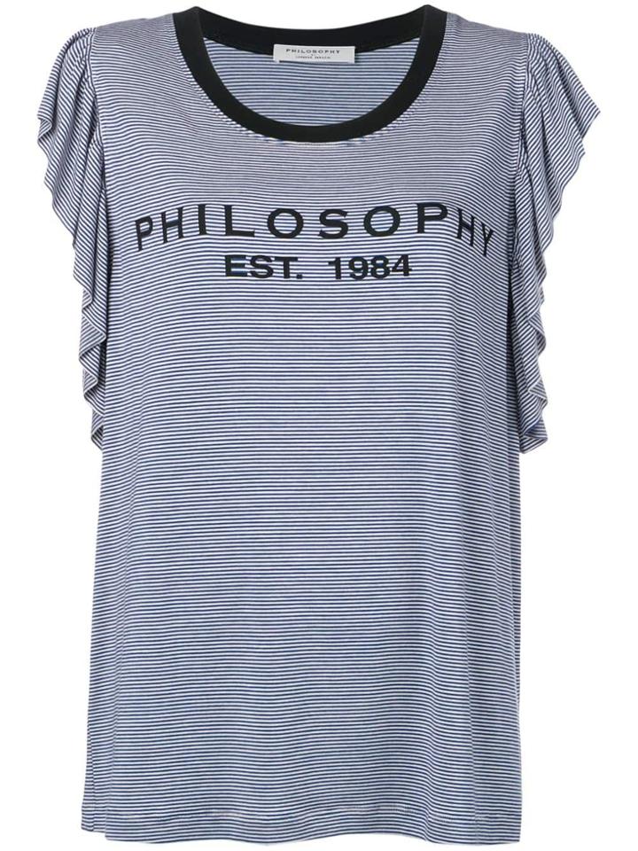 Philosophy Di Lorenzo Serafini Contrast Logo T-shirt - Blue