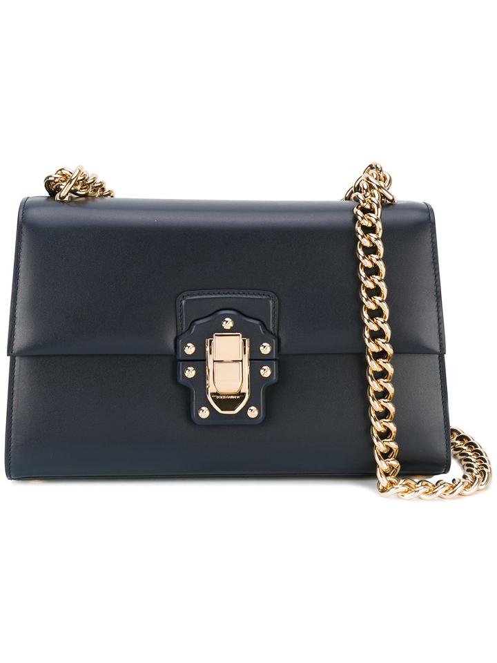 Dolce & Gabbana - Lucia Shoulder Bag - Women - Calf Leather - One Size, Blue, Calf Leather