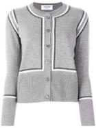 Thom Browne Intarsia Stripe Cardigan - Grey