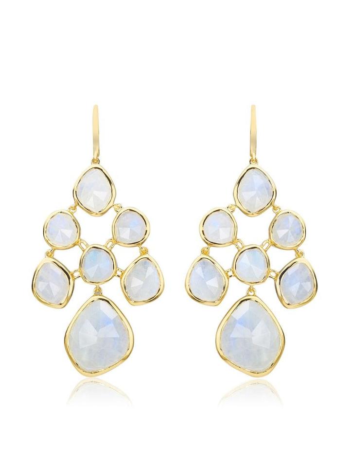 Monica Vinader Siren Chandelier Moonstone Earrings - Gold
