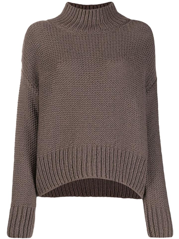 Fabiana Filippi Turtleneck Loose-fit Jumper - Brown