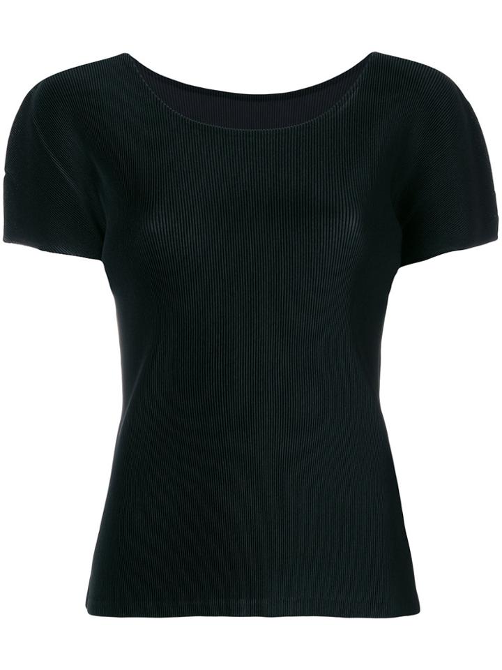 Pleats Please By Issey Miyake Classic Fitted T-shirt - Black