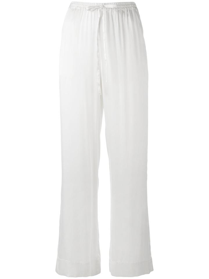 P.a.r.o.s.h. - Palazzo Pants - Women - Silk - L, White, Silk
