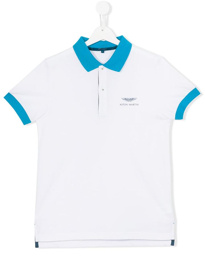Aston Martin Kids - Logo Print Polo Shirt - Kids - Cotton - 8 Yrs, Boy's, White