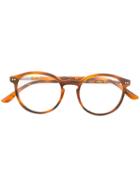 Giorgio Armani Round Frame Glasses, Brown, Acetate/metal