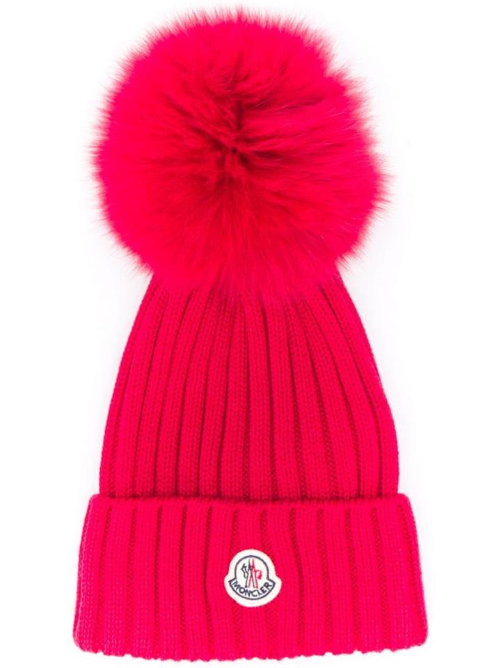 Moncler Pompom Detail Hat - Red
