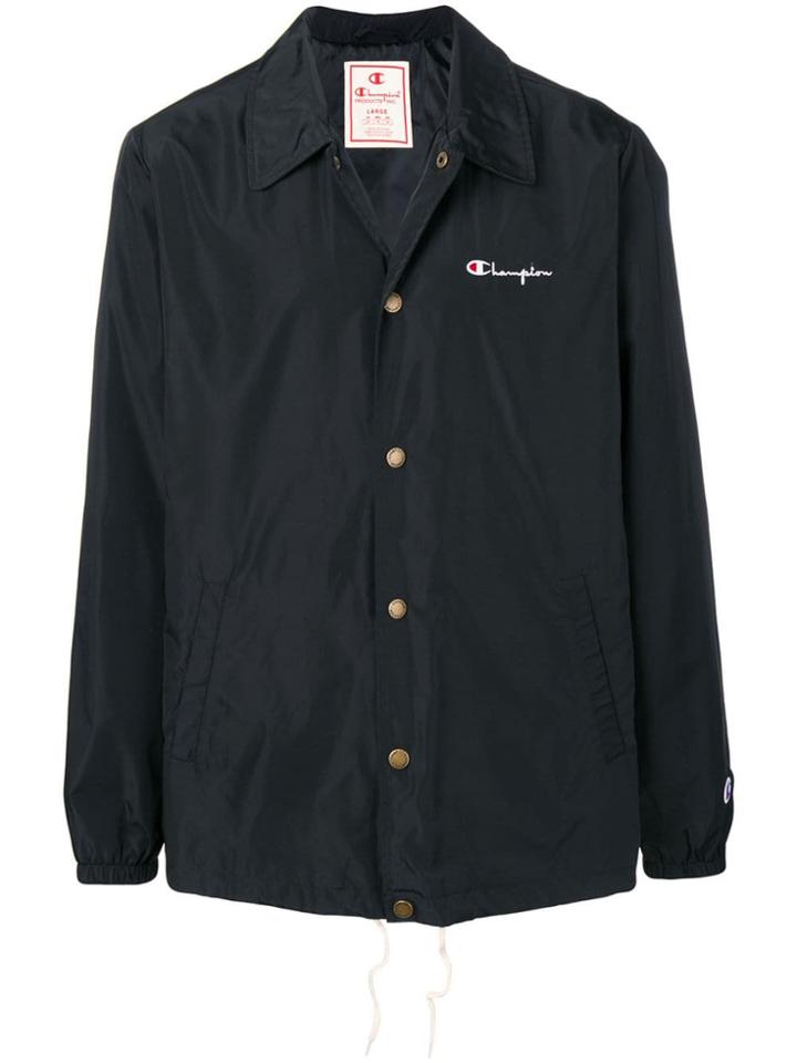 Champion Overshirt Logo Jacket - Black