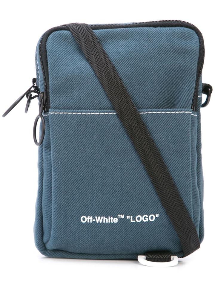 Off-white Logo Cross Body Bag - Blue