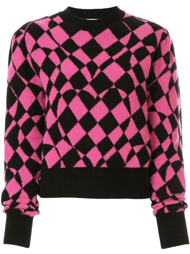 Msgm Geometric Print Jumper - Pink