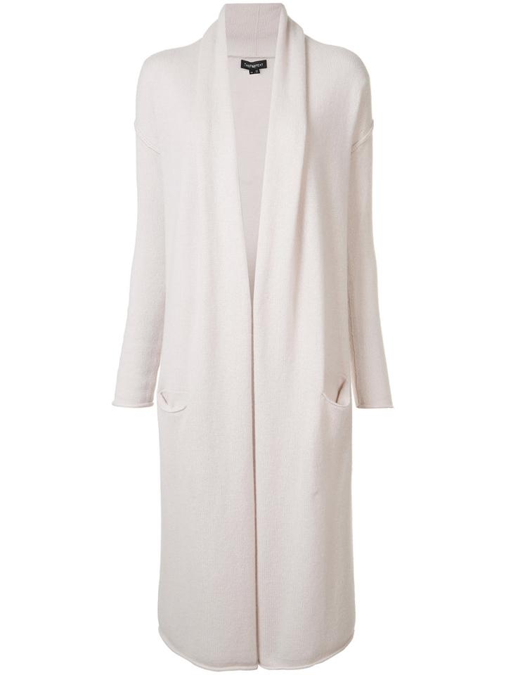 Theperfext Long V-neck Cardigan, Women's, Size: Xs, Nude/neutrals, Cashmere