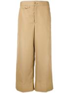 Helmut Lang Cropped Wide-leg Trousers - Brown