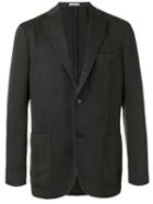 Boglioli Open Blazer, Men's, Size: 50, Grey, Virgin Wool/cupro