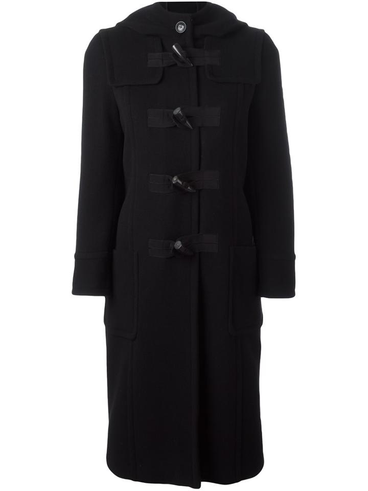 Boutique Moschino Single Breasted Coat, Women's, Size: 40, Black, Virgin Wool/cashmere/rayon/acetate