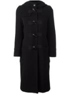 Boutique Moschino Single Breasted Coat, Women's, Size: 40, Black, Virgin Wool/cashmere/rayon/acetate
