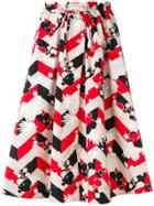 Maison Kitsuné Printed A-line Skirt - Multicolour
