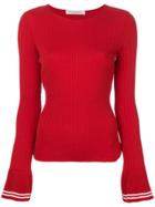 Philosophy Di Lorenzo Serafini Ribbed Pleated Cuff Sweater - Red