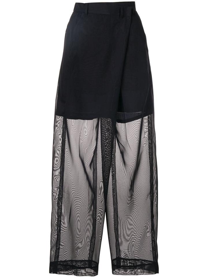 Toga Sheer Straight Leg Trousers - Blue