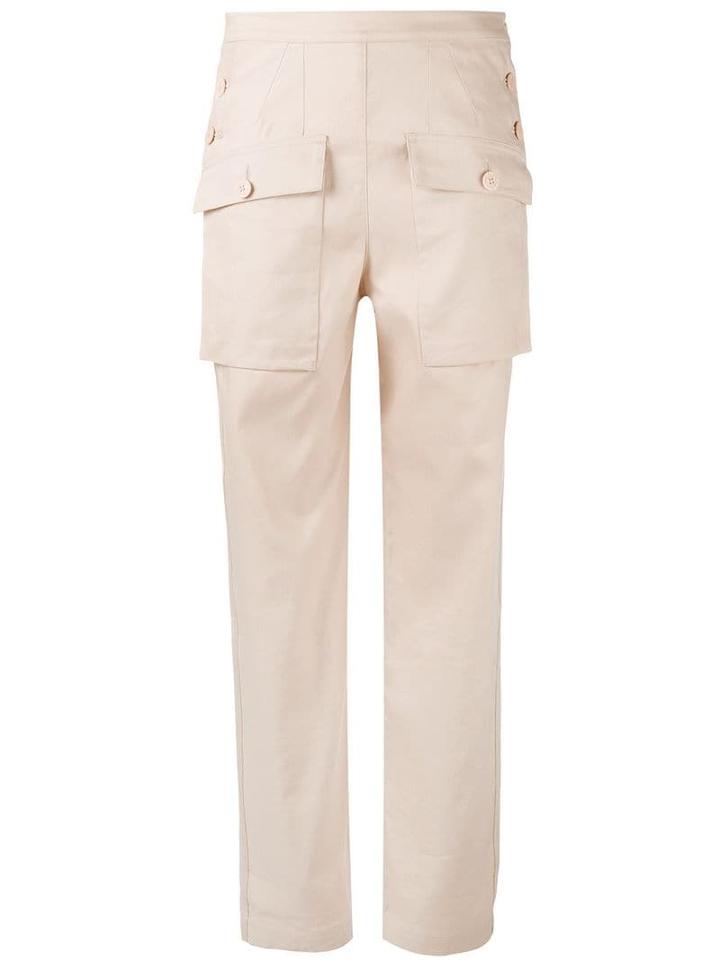 Chloé Sailor Button Cargo Trousers - Pink