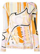 Emilio Pucci Fitted Longsleeved Blouse - Multicolour