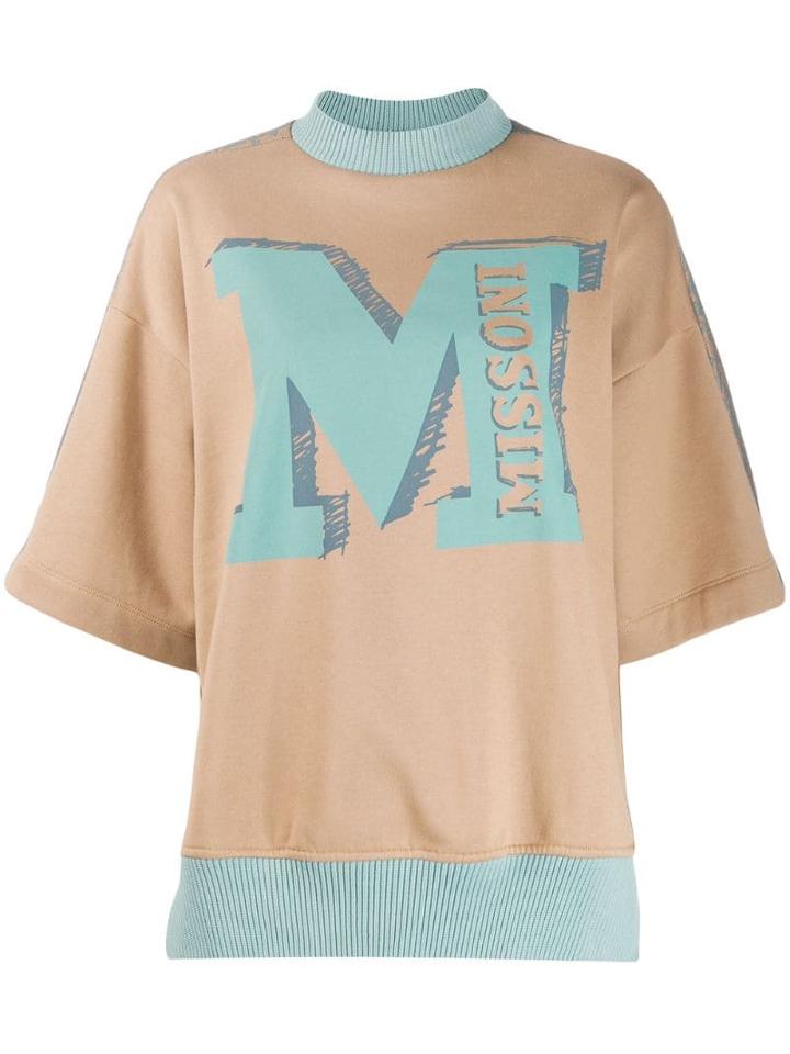 M Missoni M Logo Jumper - Brown