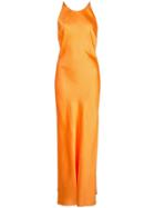 Rosetta Getty Cross Back Slip Dress - Orange