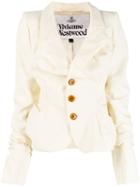 Vivienne Westwood Ruched Button Jacket - Neutrals