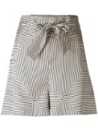 Toteme Printed Silk Shorts, Women's, Size: Medium, Nude/neutrals, Silk