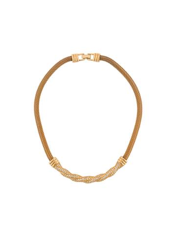 Susan Caplan Vintage 1990s Swarovski Necklace - Gold