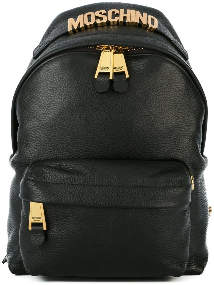 Moschino Logo Plaque Rucksack