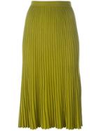 Christian Wijnants 'kioni' Pleated Skirt, Women's, Size: Medium, Green, Polyester/viscose