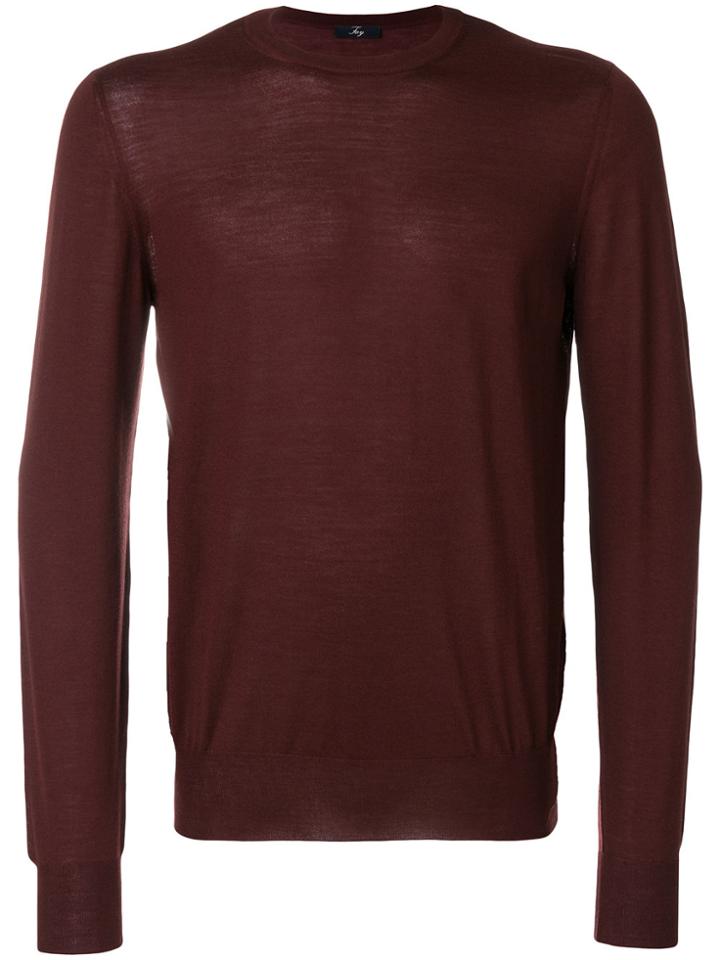 Fay Crew Neck Sweater - Brown