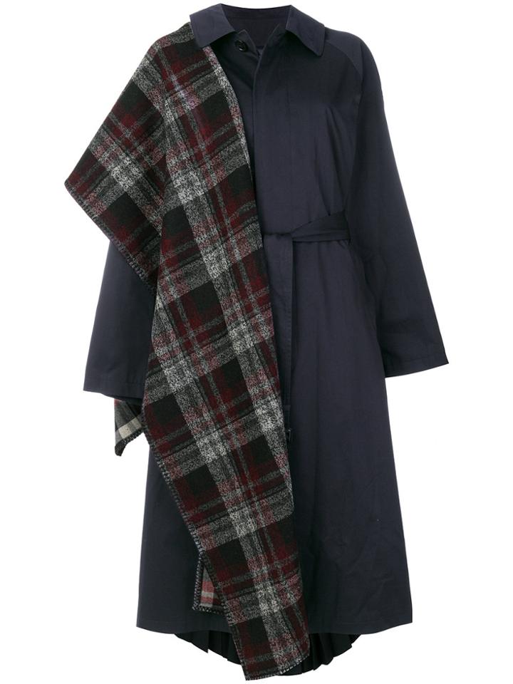 Balenciaga Pulled Trench Coat - Blue