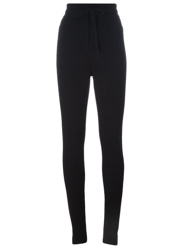 Haider Ackermann High-waisted Leggings, Women's, Size: Medium, Black, Cashmere/virgin Wool