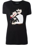 Dolce & Gabbana Family Patch T-shirt, Women's, Size: 42, Black, Cotton/spandex/elastane