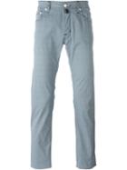 Jacob Cohen Dotted Straight Leg Jeans, Men's, Size: 33, Blue, Cotton/polyamide/spandex/elastane