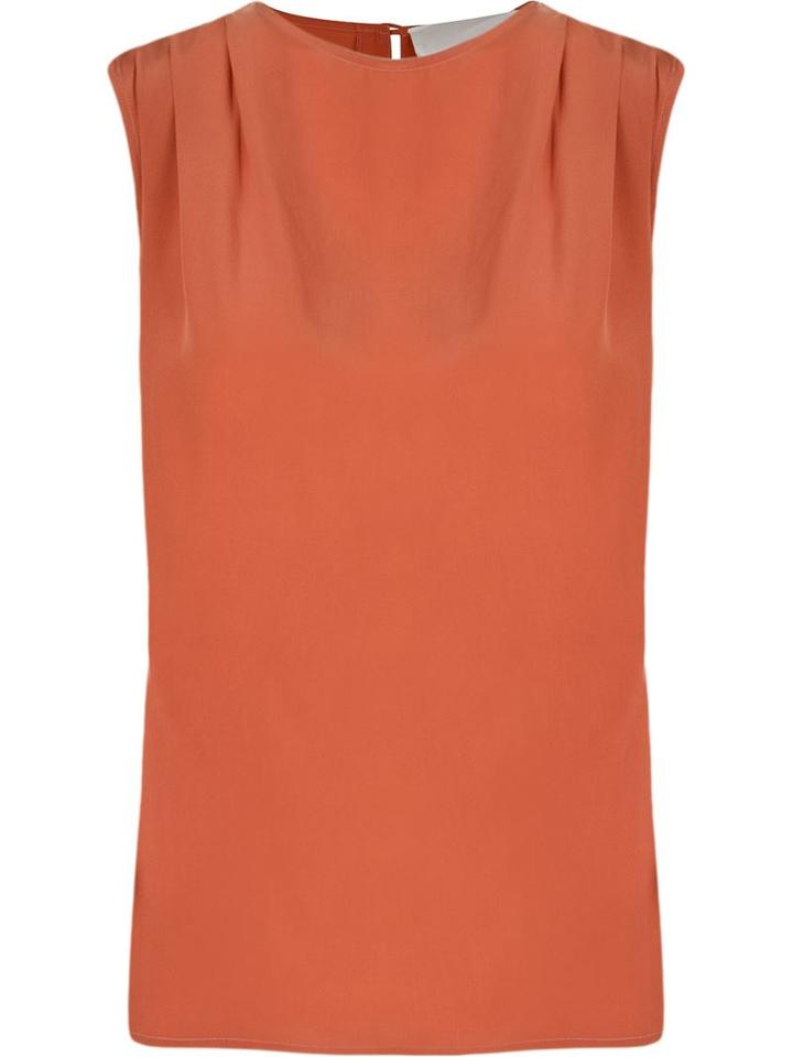 Emannuelle Junqueira Crew Neck Tank Top, Women's, Size: 42, Yellow/orange, Silk
