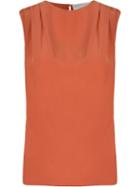 Emannuelle Junqueira Crew Neck Tank Top, Women's, Size: 42, Yellow/orange, Silk