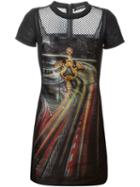 Antpitagora Quilted Digital Print Dress, Women's, Size: Medium, Black, Polyester