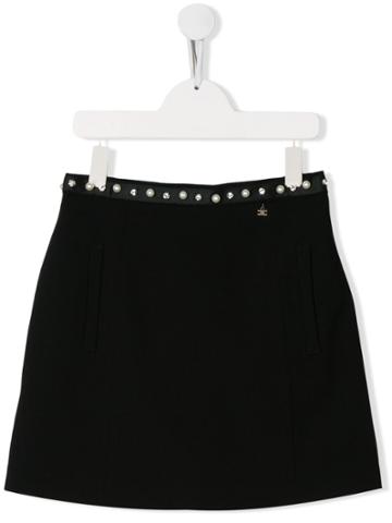 Elisabetta Franchi La Mia Bambina Embellished Mini Skirt - Black