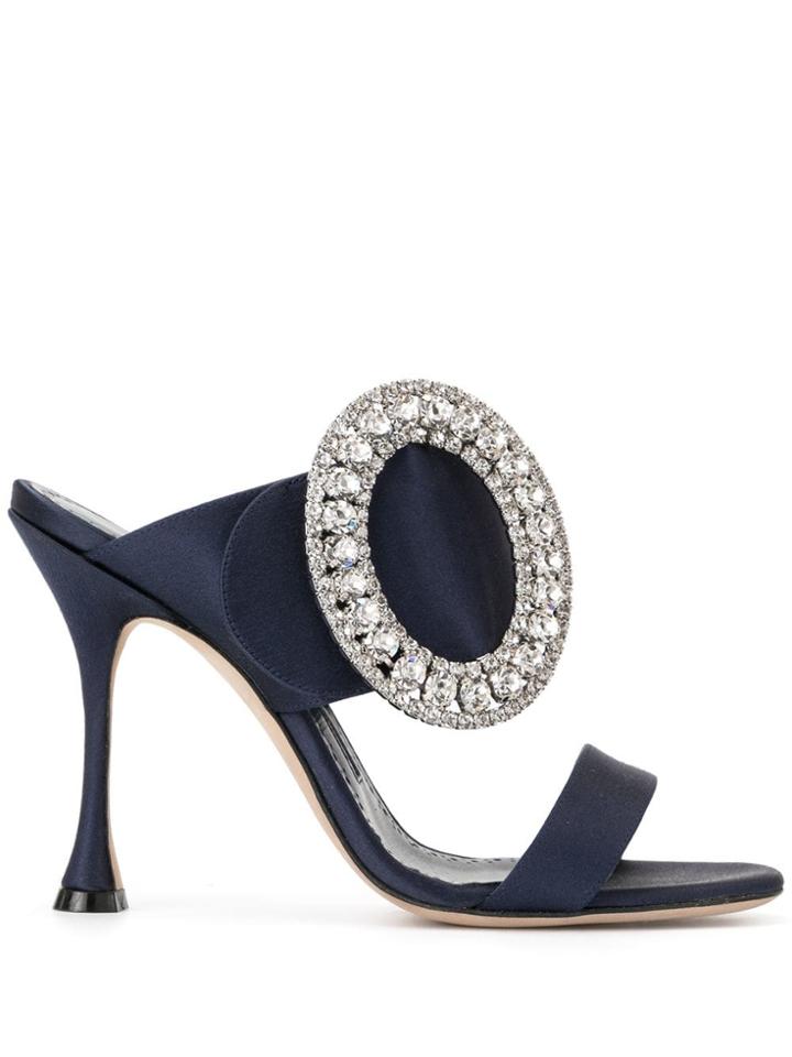 Manolo Blahnik Embellished Sandals - Blue