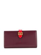 Givenchy Multi Tone Logo Plaque Wallet - Red