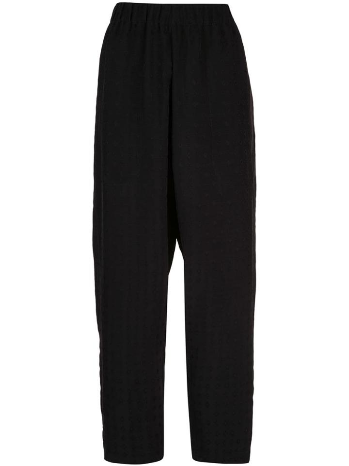 Uma Wang Broderie Anglaise Trousers - Black