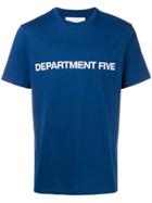 Department 5 Logo Print T-shirt - Blue