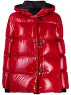Fay Clasp Fastened Puffer Coat - Red
