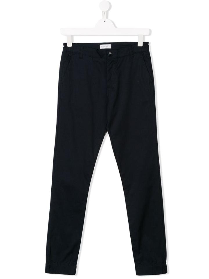 Paolo Pecora Kids Slim-fit Trousers - Blue