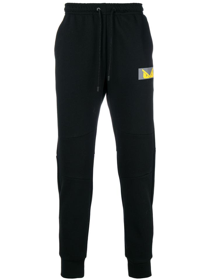 Fendi Logo Patch Track Trousers - Black