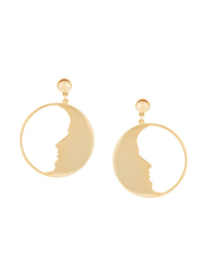 Oscar De La Renta Moon Crescent Earring - Gold