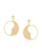 Oscar De La Renta Moon Crescent Earring - Gold