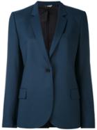 One Button Blazer - Women - Acetate/viscose/wool - 44, Blue, Acetate/viscose/wool, Ps By Paul Smith