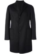 Tagliatore Single Breasted Coat, Men's, Size: 54, Blue, Cupro/virgin Wool